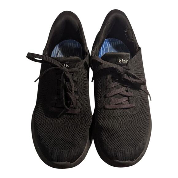 Kizik Athens Athletic Shoes Mens Sz 13 Womens Sz 14.5 Black Blackout Slip On - Picture 4 of 11